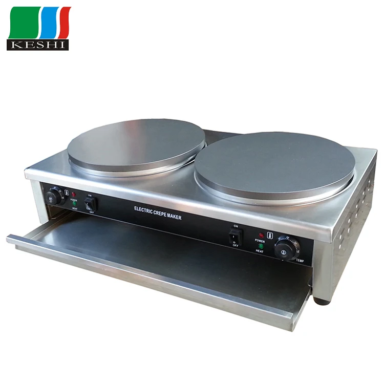 Electric Making Equipment 3KW+3KW Electric Double Crepe Maker Commercial Crepe Machine