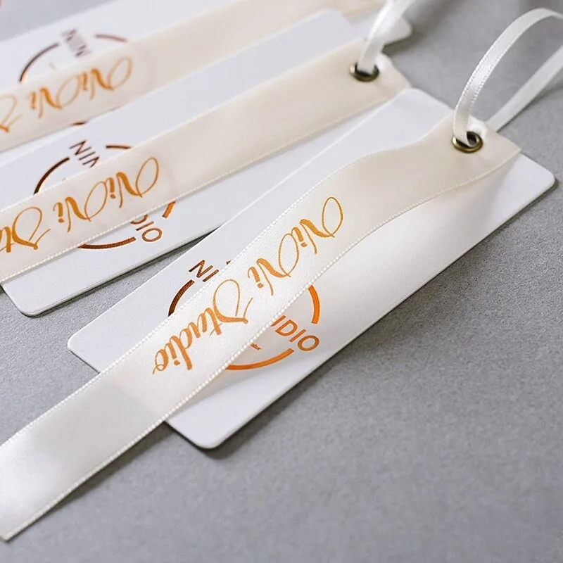 Eyelet Hang tags Paper hang Tags with Ribbon Decorative Hang Tags,Business Hang Tags,High end Hang Tag