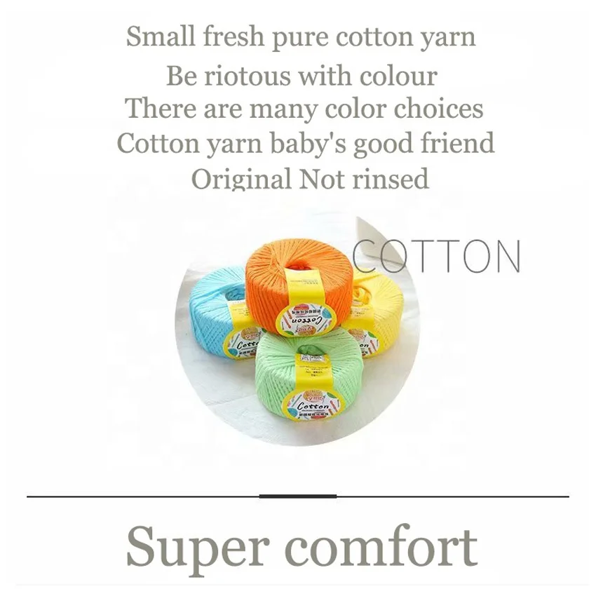 Factory manufacturer import yarn Soft ventilation 100%Cotton Combed Cotton Yarn for knitting sweaters Socks
