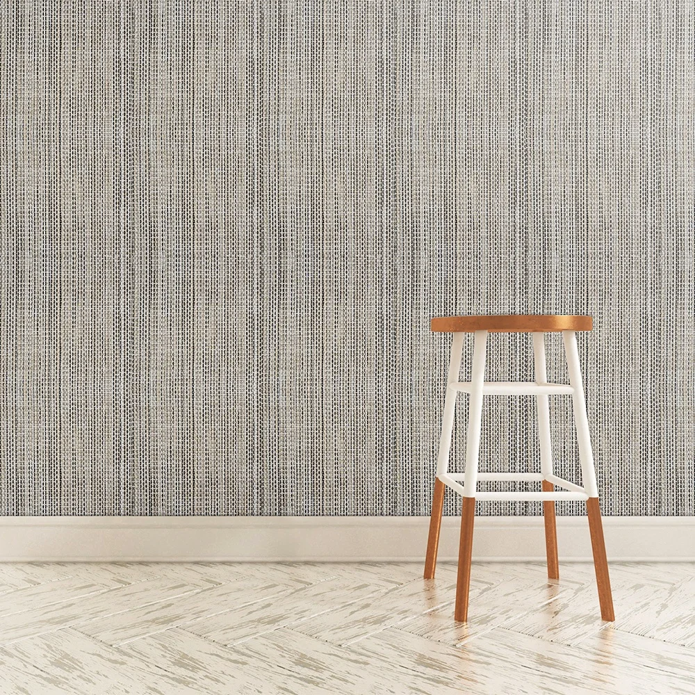 Luxury deluxe living room wallpaper woven vinyl 3D Foam wallpaper