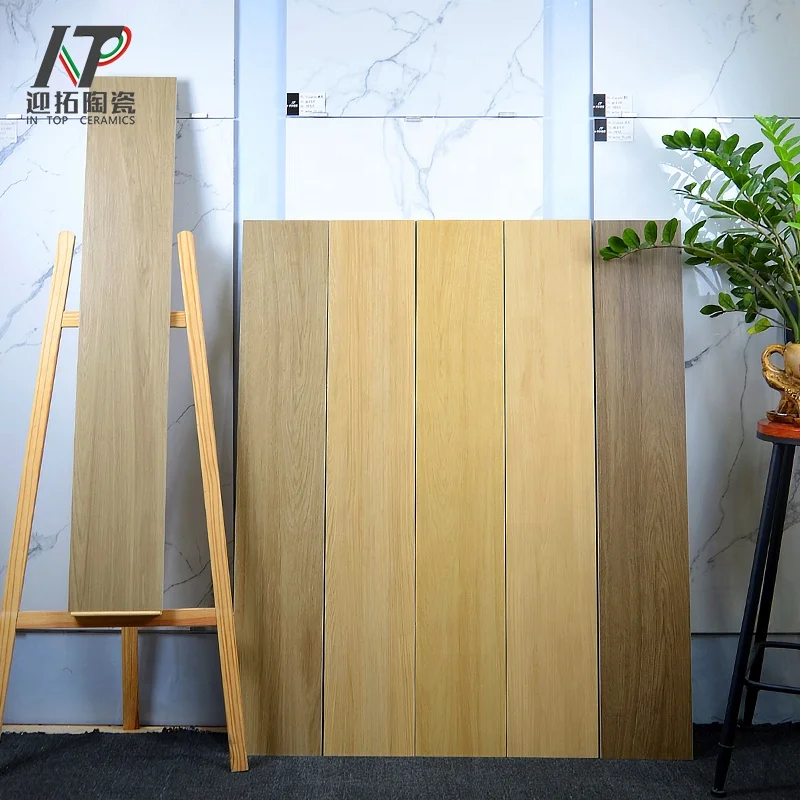 200x1200mm cream yellow color full porcelain imitation solid wooden tile bedroom living room floor tile concise