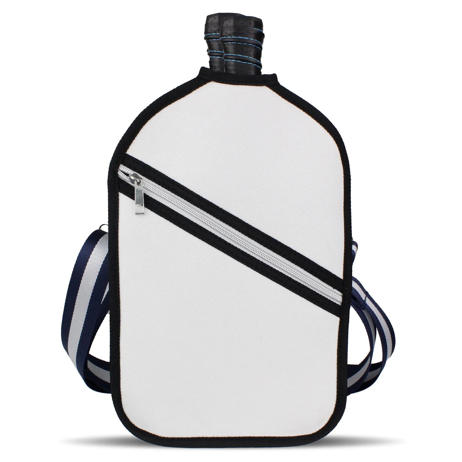 White Women Sports Shoulder Gym Bag Pickleball Duffle Bag Pickleball Tote Bag with Front Pocket for 2 Paddles, Inner