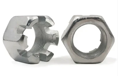 cheap custom white yellow high quality brass zinc plated black oxide Galvanize Carbon Steel SS304 Hex Slotted Castle Nuts DIN935