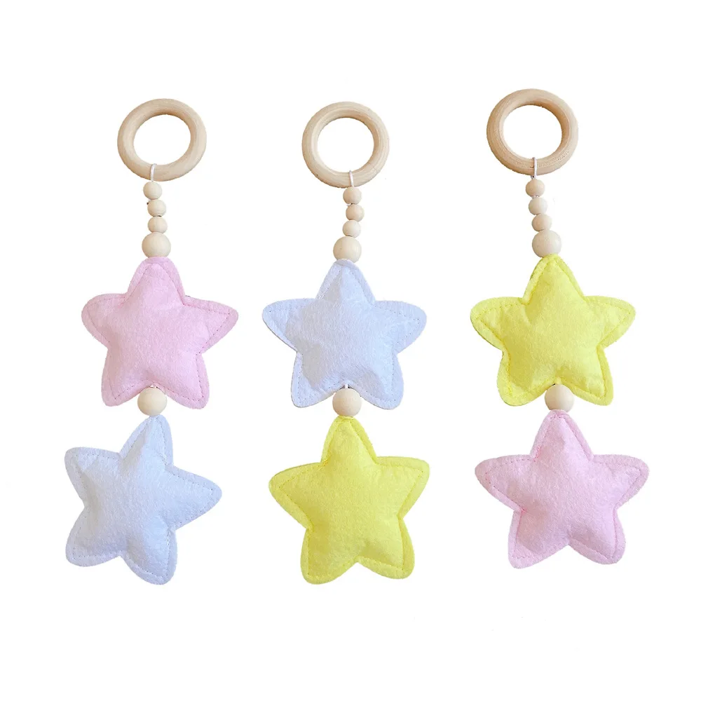 
Скандинавский стиль мультфильм твердая древесина Войлок кулон украшение для дома Детская комната Декор 