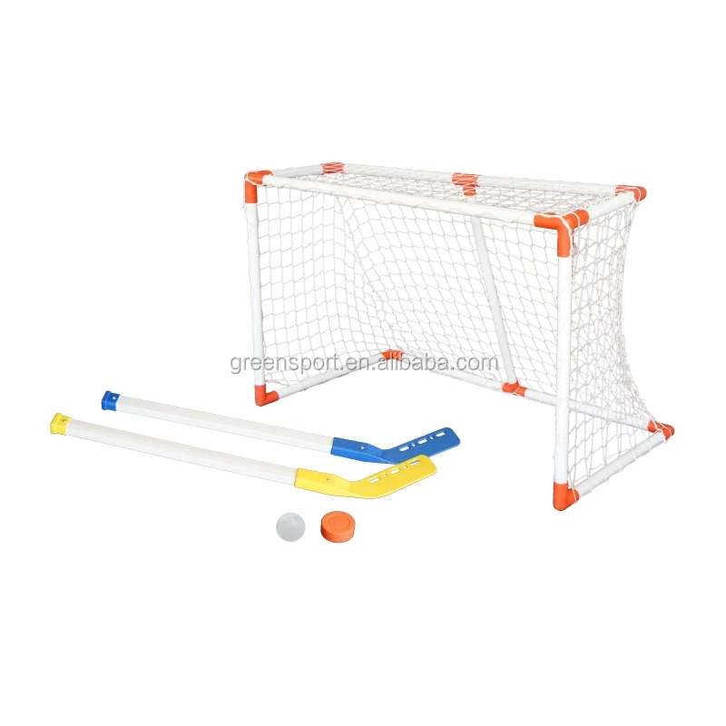 Хоккейная гола с клюшкой и клюшками, пластиковая гола для хоккея для детей