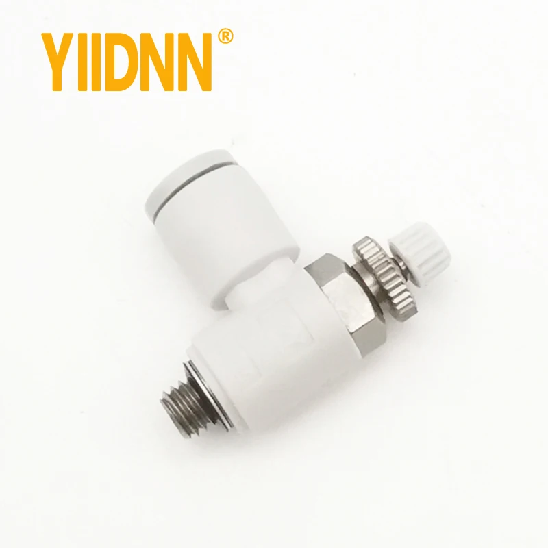 SMC type pneumatic connector AS1201F 4/6/8/10/12mm pneumatic throttle speed control valve external thread cylinder throttle