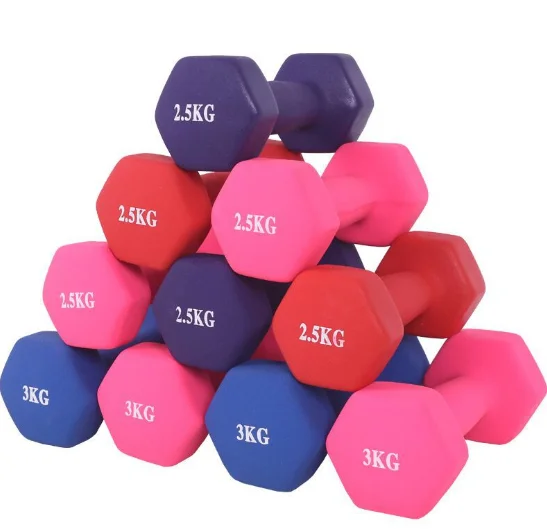 Dumbbells Adjustable Dumbbells Weight Lifting Non-slip Grip Soft Neoprene Hex Dumbbell Set For Men Women And Kids