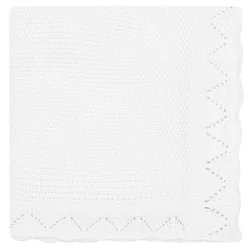 Reversible Crocheted Kids Knit Blanket Popular Breathable Vintage Swaddle Solid Color Holding Cotton Knitted Baby Blanket