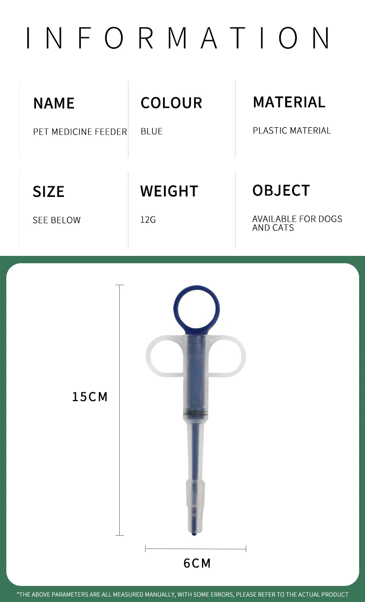 Factory Wholesale Syringe Type Pet Medicine Feeder Cat Pill Shooter Dog Pet Pill Gun