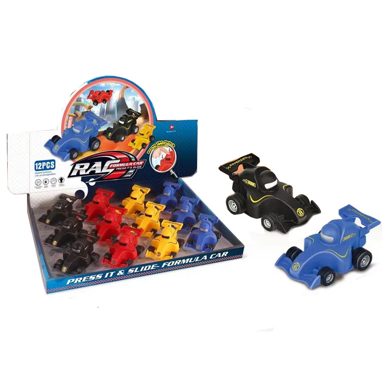 10 cm small size press toy F1 racing car plastic formula car model toy