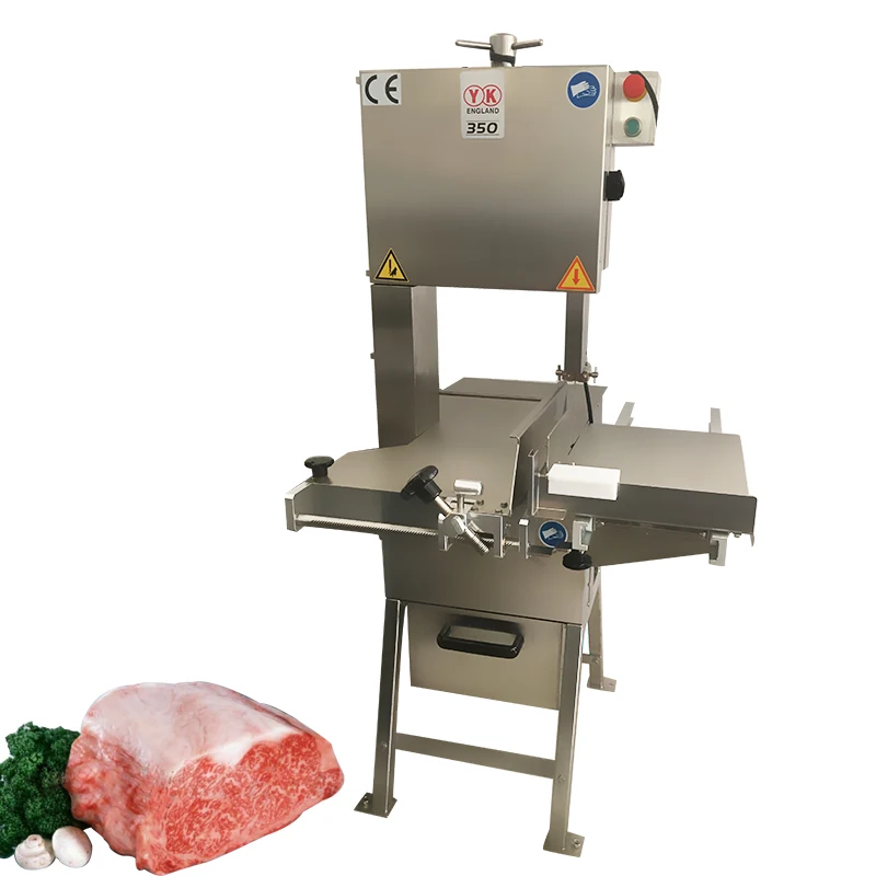Maquina De Cortar Carne Commercial Electric Beef Cow Frozen Meat Bone Cutting Band Saw Machine RY-350