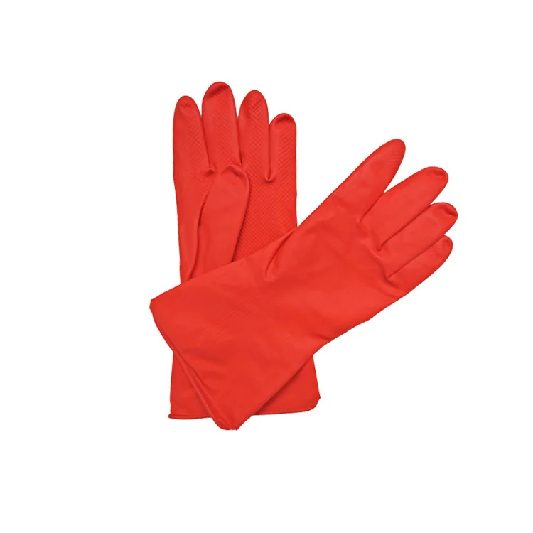 Long Sleeve Waterproof Household Kitchen Cleaning Washing Up Latex Rubber Mittens