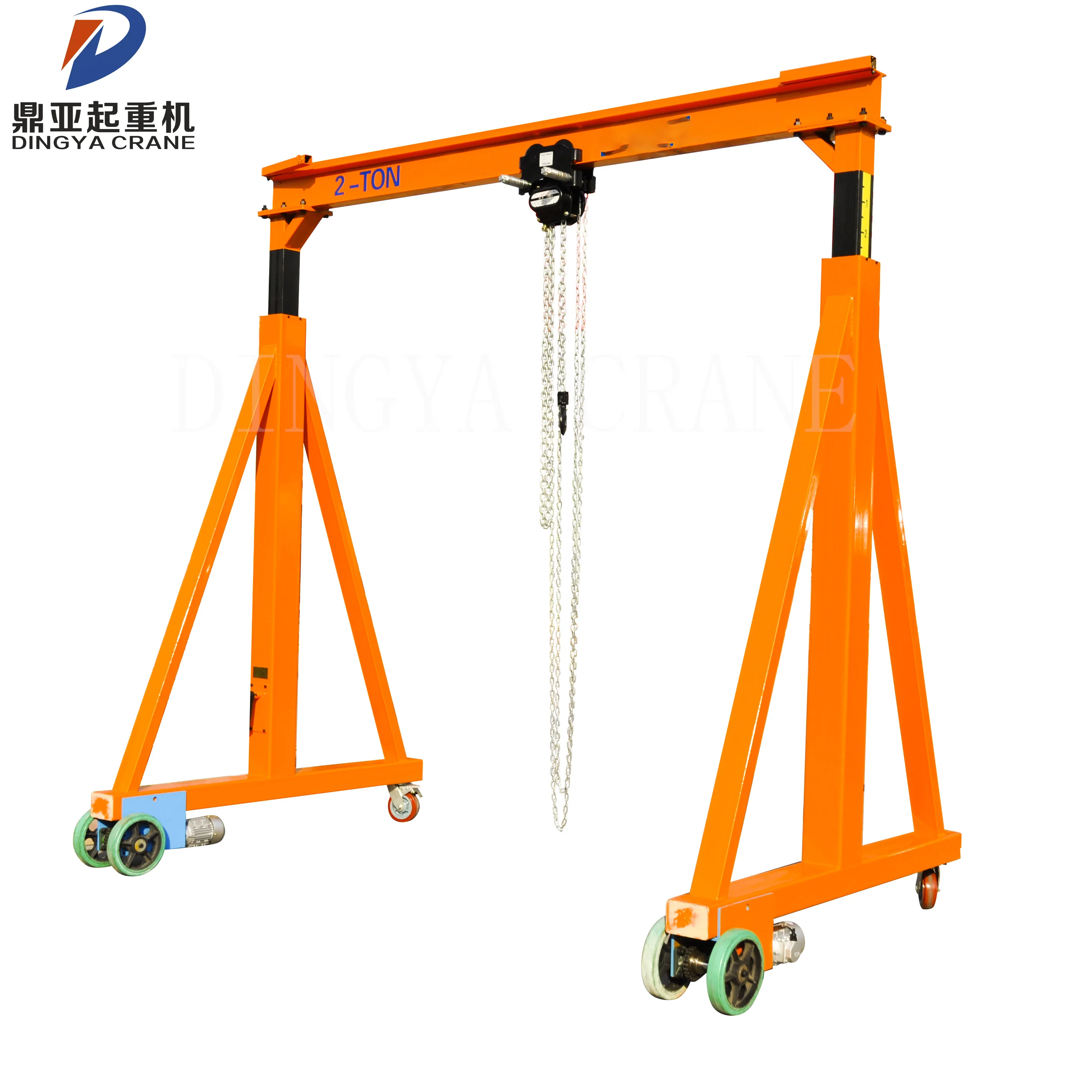 DY High quality 0.3t 1t 2t 3t 4t 5t 6t 8t 9t 10t 380v Manual Indoor Trackless Mobile Portable Gantry Crane