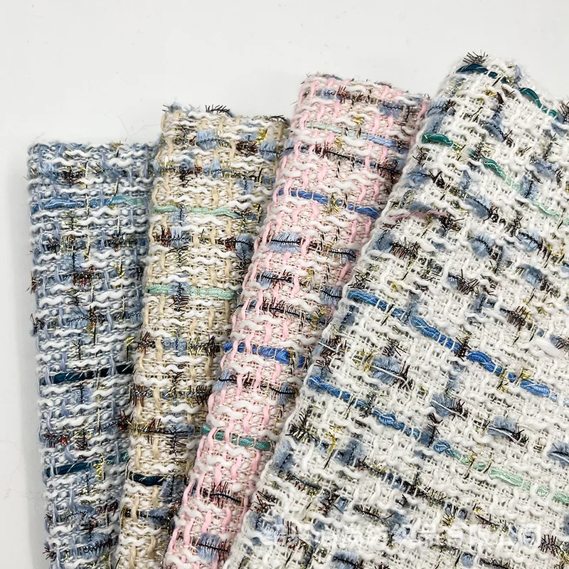 Existing Goods Tweed Cotton Acrylic Tweed Fabric Woollen Tweed Fabric Fabrics for Clothing School