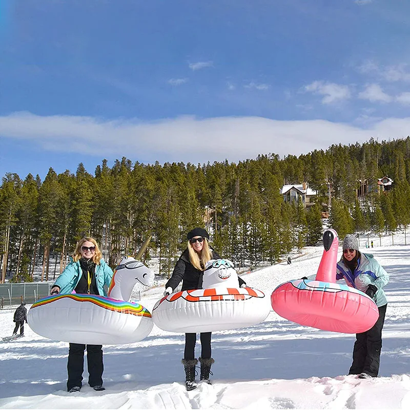 Huizhou ltd Winter Snow Tube - Inflatable Sled for Kids and Adults Unicorn