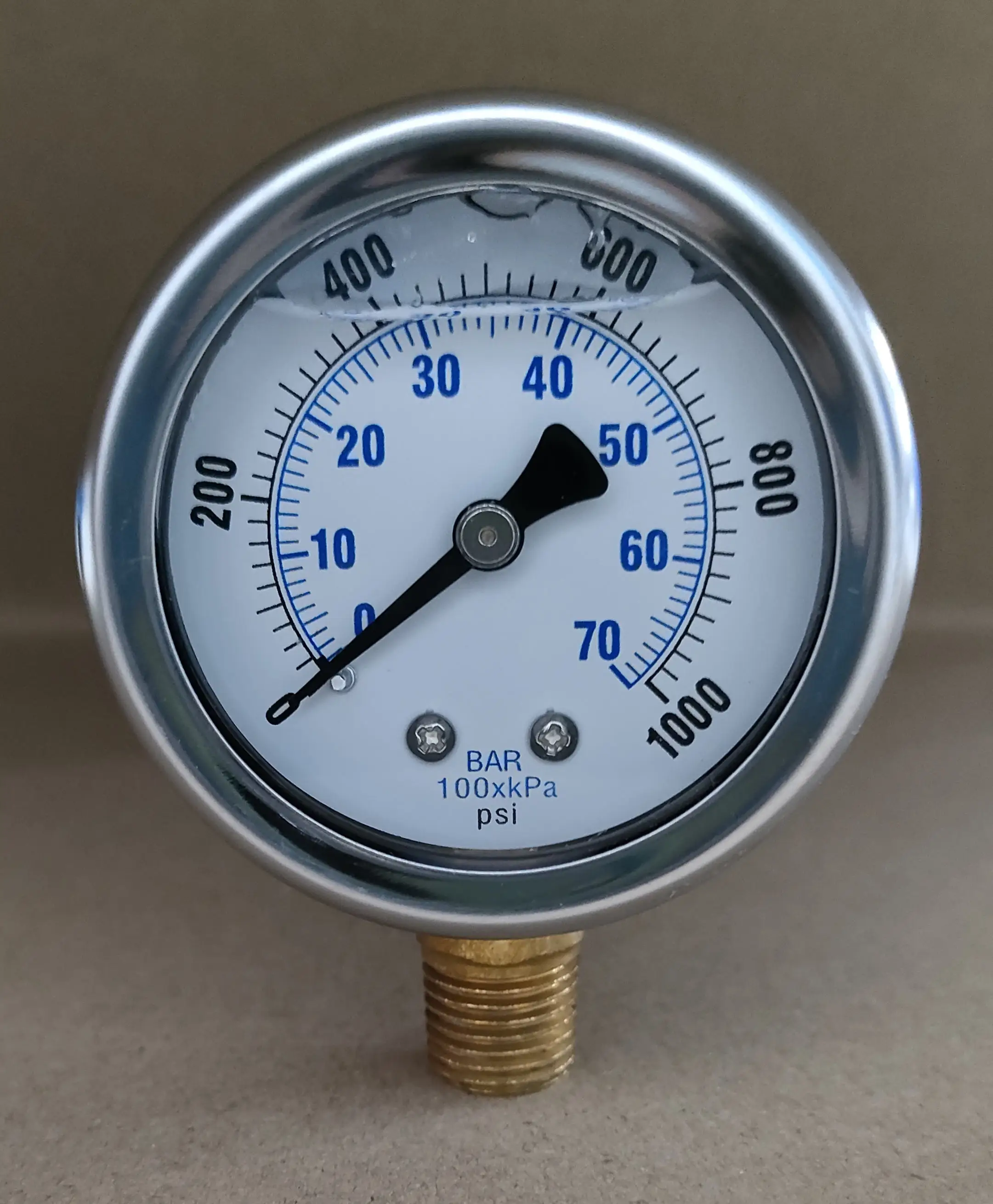 NEWEST SALE 2 INCH L-A 0-70BAR U-SHAPED CLAMP INSTALLATION OIL PRESSURE GAUGE