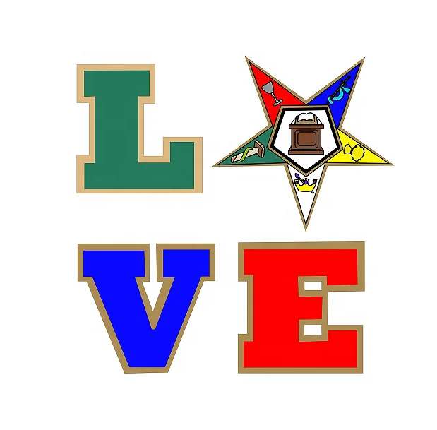 oes order of eastern star custom plastic printing Iron On Rhinestone Transfer design for men tshirt