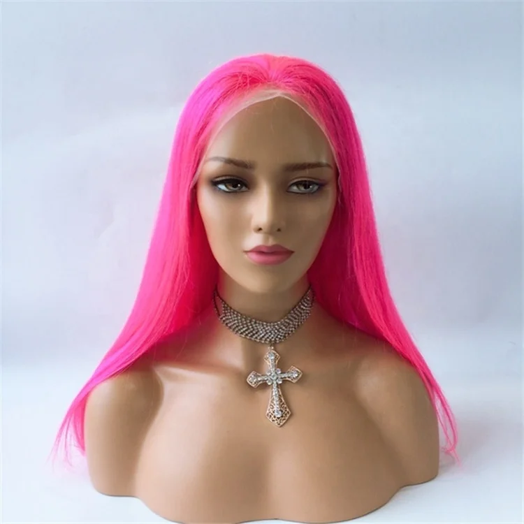 Pink Orange Yellow Virgin Hair Colorful Straight Wigs Lace Front Human Hair Wig For Women Brazilian hair in China