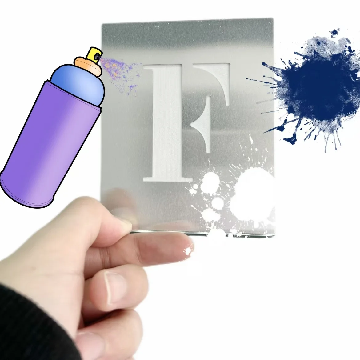 wholesale 11inch letter Stencil Logo set custom template aluminium alloy painting on the wall floor  metal stencil