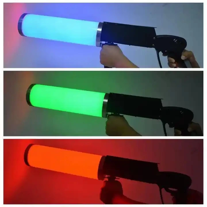 RGB Led DJ Stage CO2 Jet Machine Special Effect Fogger Smoke Gun For Nightclub Bar Party