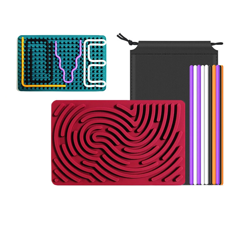 Оптовая продажа двойная боковая силиконовая головоломка сенсорная доска для занятий игрушка детей интеллектуальная