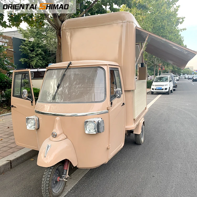 high quality electric three wheel scooter food truck for coffee