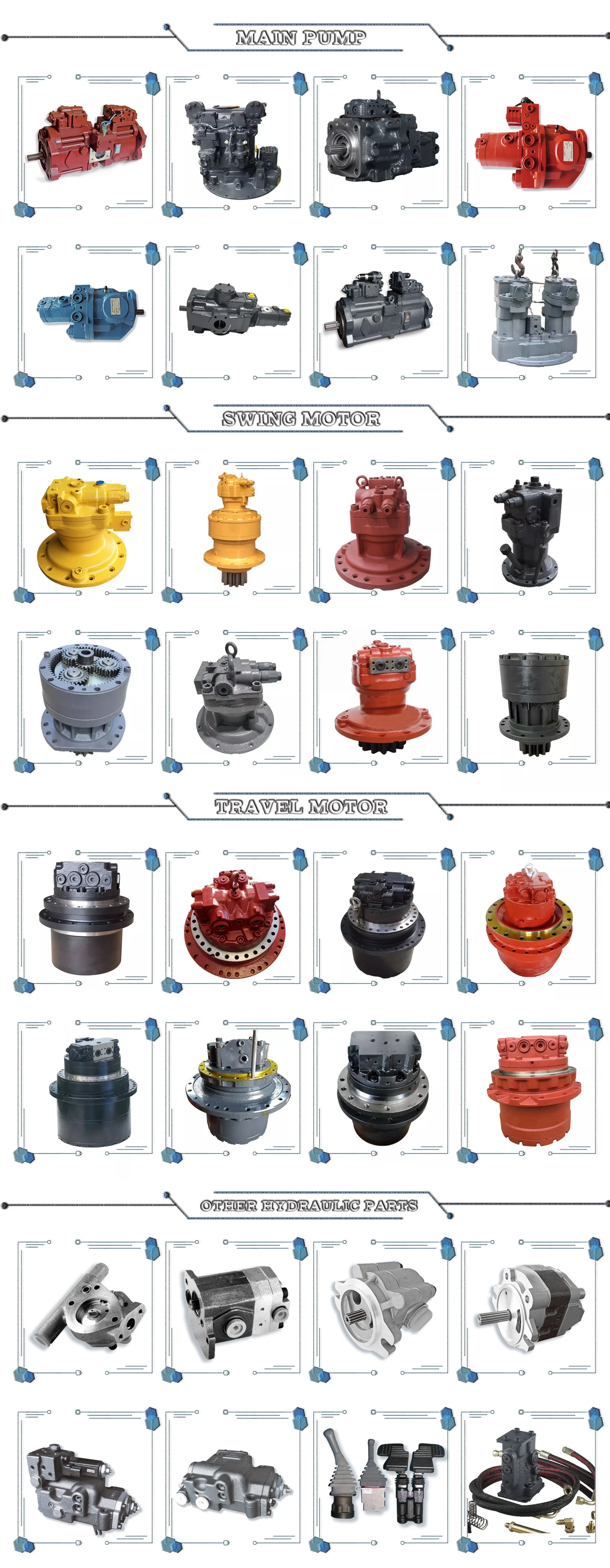 Экскаватор ZAX240-3 ZAX270-3 ZAX250K-5A главный насос hpv118 Поворотный двигатель экскаватора запчасти HPV105 подъёмног моторо