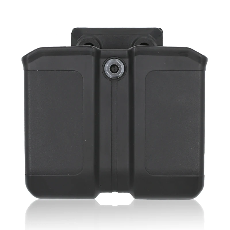 Universal double Magazine Pouch with Belt Clip magazine holder fit 9mm .40 Double Stack Mag Holster for Magazine Holder