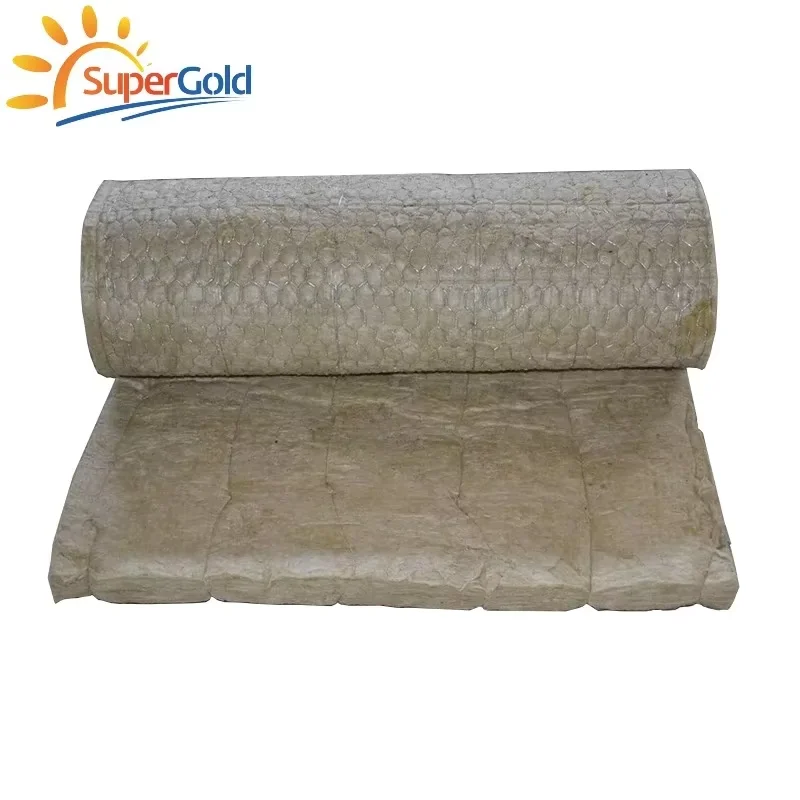 SuperGold Mineral Rock Wool Insulation Blanket 50Kg/m3 Rock Wool Insulation Roll 50Mm 100Mm