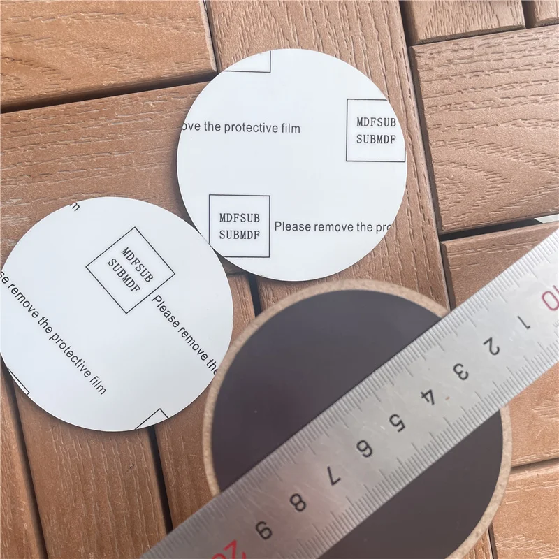 MDFSUB best price home decoration round Sublimation Blank fridge Magnetic big size 100mm sublimation Blank MDF Fridge Magnets