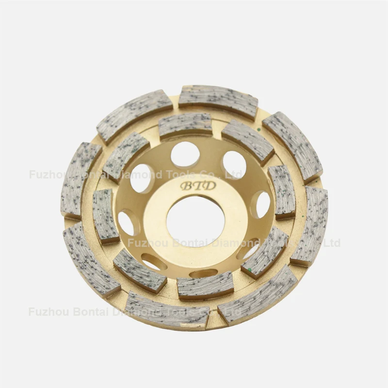 4 Inch Diamond Grinding Wheels with Double Row Segments Concrete Grinding Disc