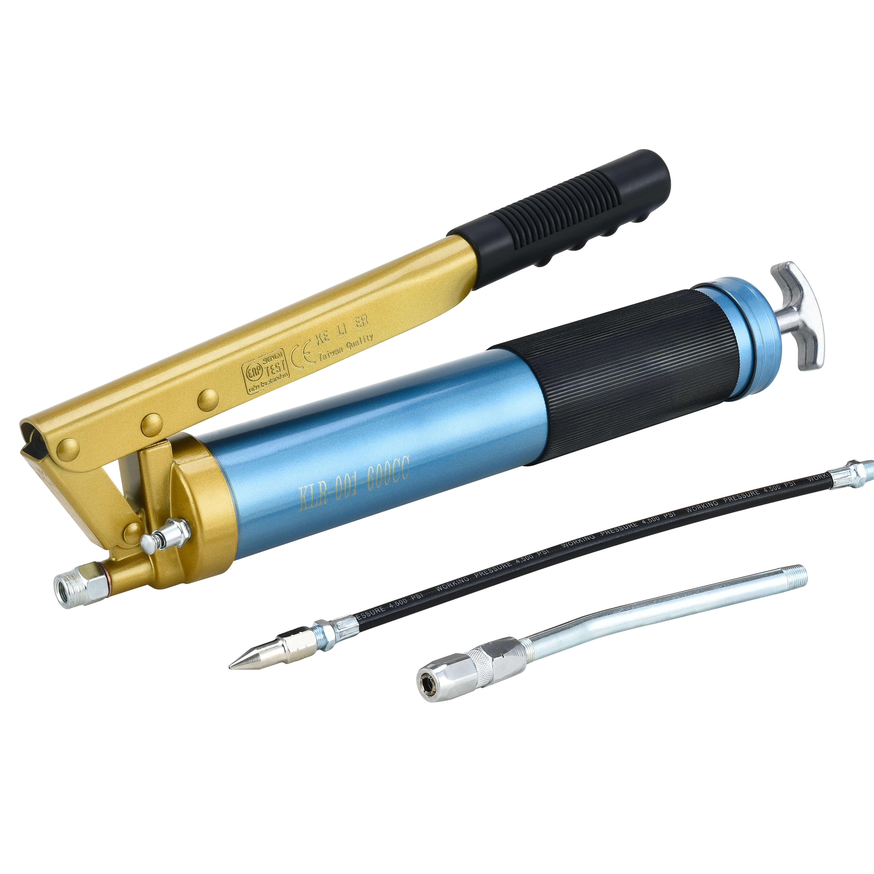 China high pressure 600cc hand grease gun with red color