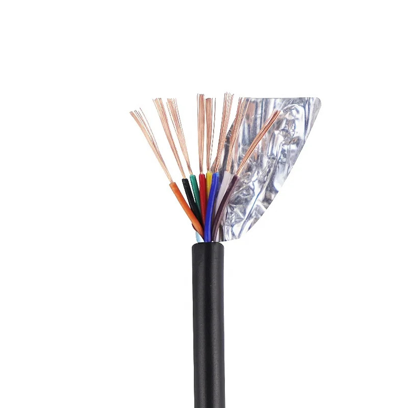28AWG 8 ядро Yigao шнур питания многоядерных обшитый тёмные очки в круглой проволочной провод с сердечником экранированный алюминиевой