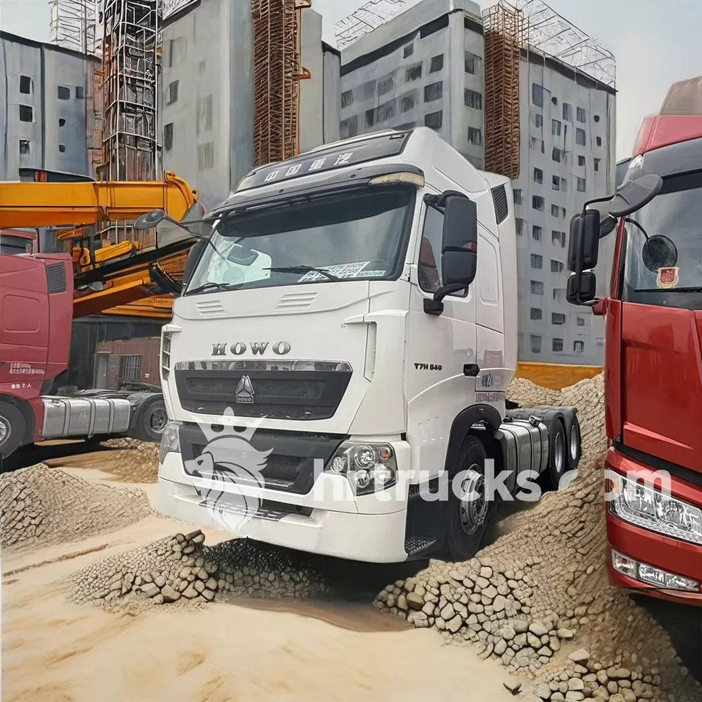 Sinotruk Howo 6X4 10 Wheeler Tractor Unit A7 T7H NX Hohan Truck Head Prime Mover Diesel Manual Transmission Truck Trailer Used