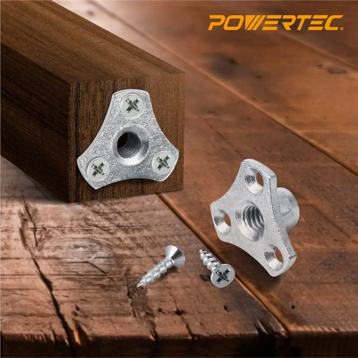 Screw-On Tee Nuts for Bolts and Stem Caster Wheels Threaded Inserts for Wood Working