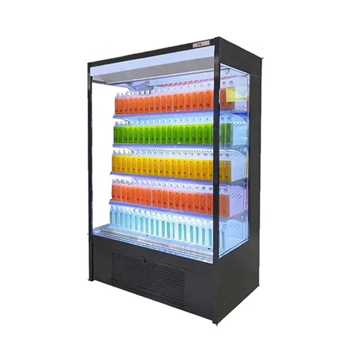Mini Type Store Grocery Refrigerated Multideck Air Cooler Wall Display Fridge Open Display Refrigerator