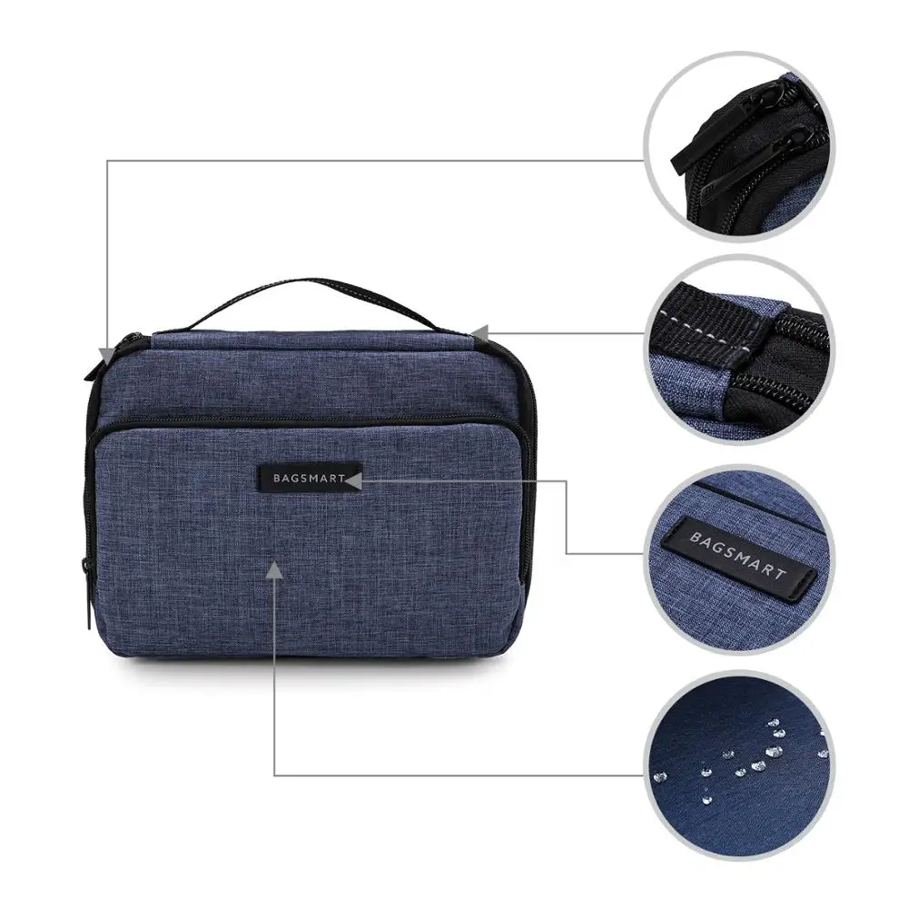 Double Layer Cord Data Usb Charge Cable Organizer Travel Digital Electronics Accessories Storage Bag