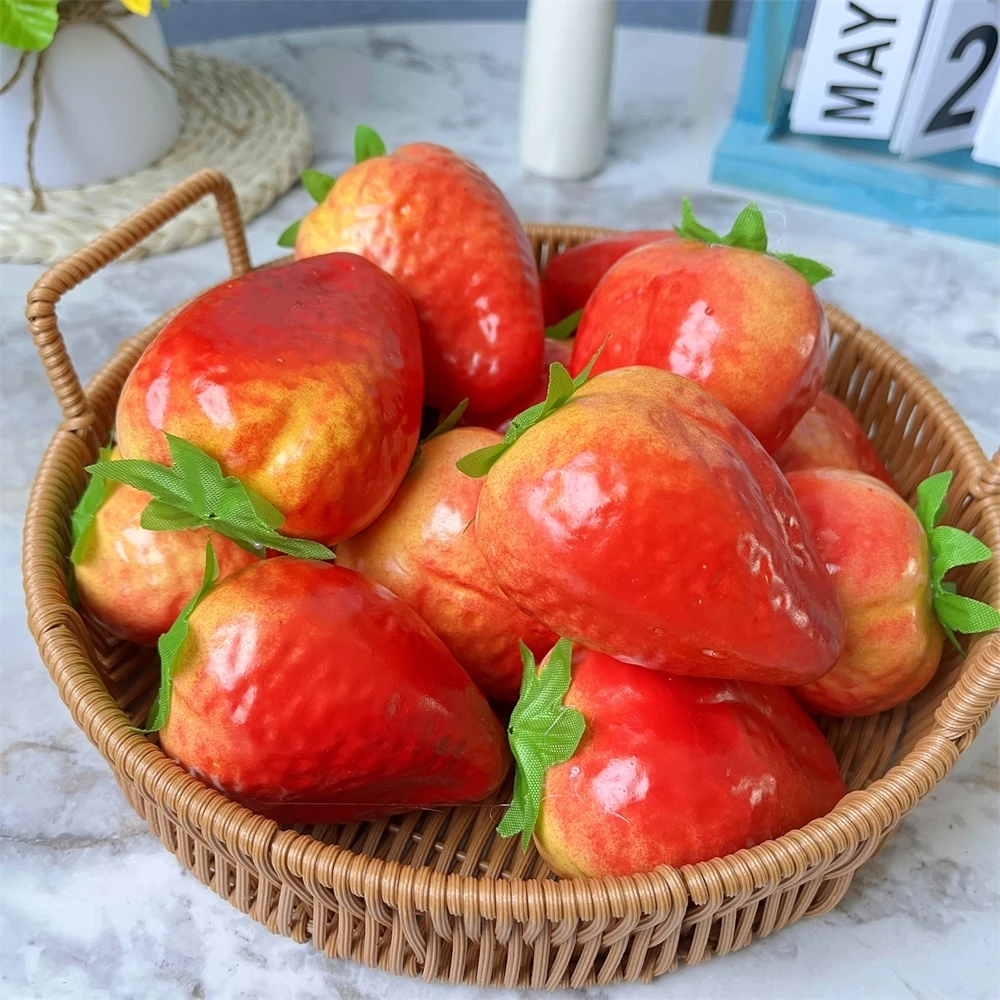 Wholesale Artificial Strawberry Cabochon 3D Fruits For Versatile Home Decor Prop