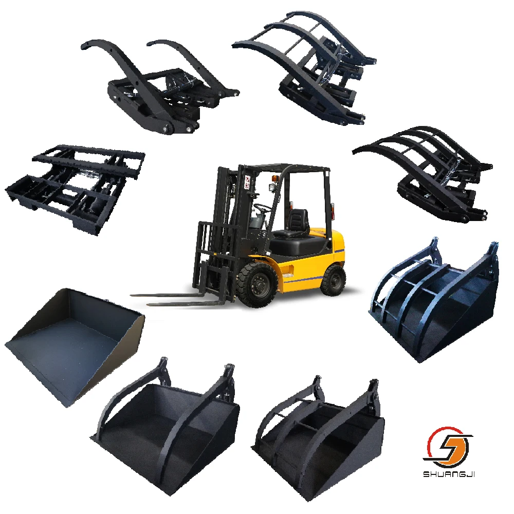 Well known China factory forklift attachment steel hinged fork hinged bucket for sale