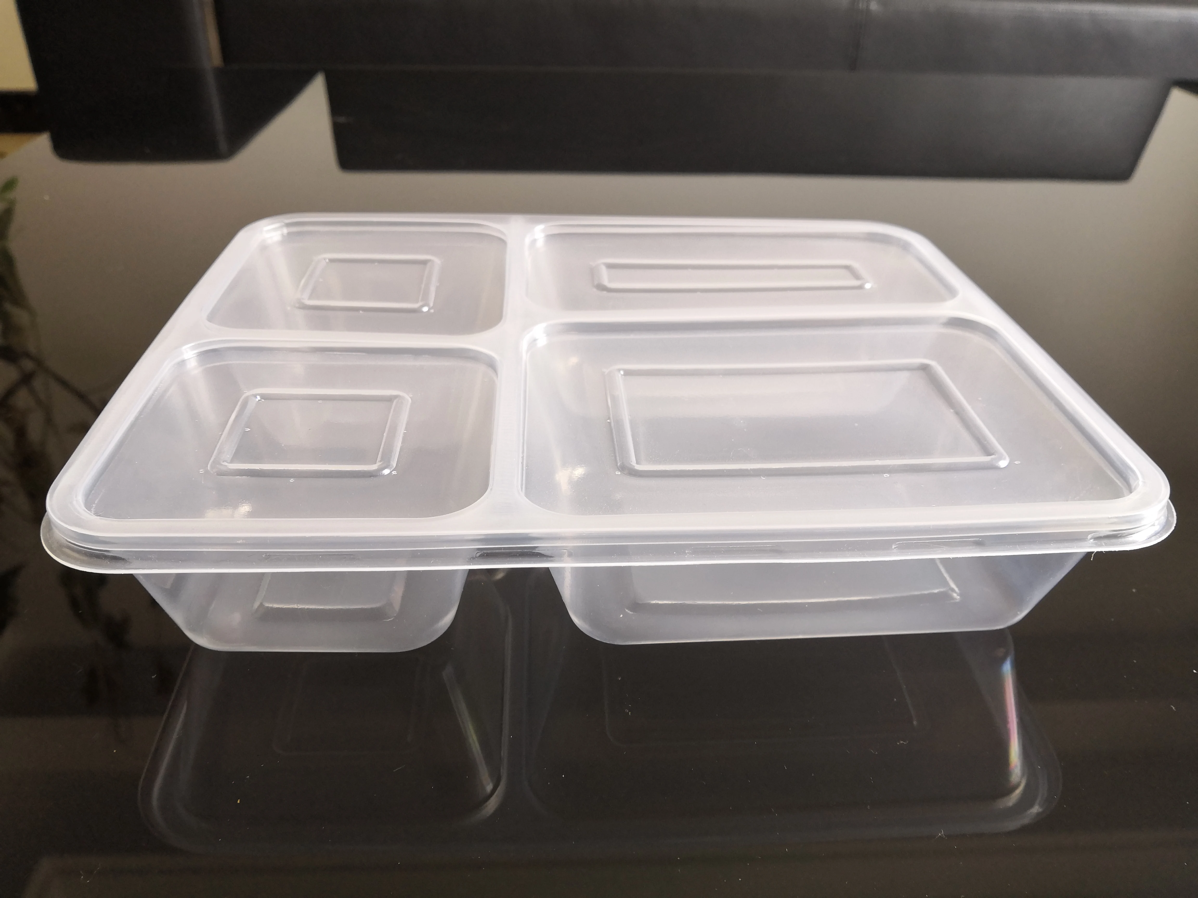 650 мл Прозрачный Полипропиленовый прямоугольный пластиковый пищевой контейнер на вынос