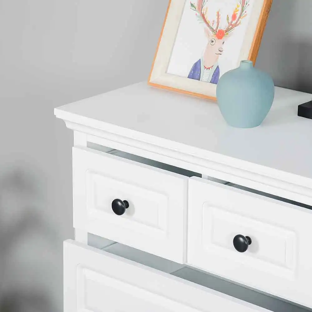 Best Selling White Bedroom MDF 5 Chest Of Drawer Wooden Locker Living Room Drawer Dresser Wood Storage Cabinet With Drawers