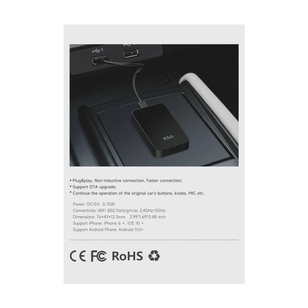 2-air Wireless CarPlay Box Smart Carplay Wireless Android Auto Universal usb Carplay Dongle Wireless Adapter