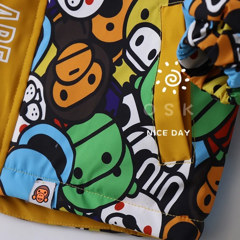 popular printed children jacket keep warm kids boys cotton padded coats