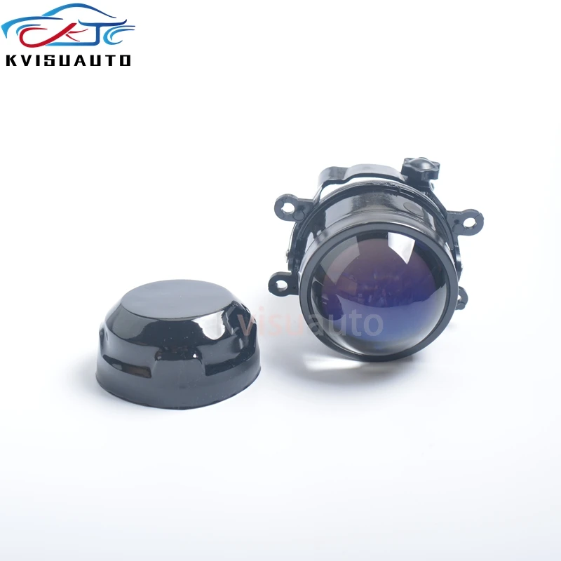  CQL kvisuauto 12V 35W 3 дюймов D2H H11 ксеноновый Ближний и Дальний свет Противотуманные лампы проектора-голубые линзы в золотистой оправе с дальний