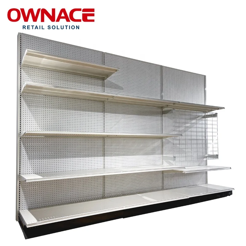Ownace  Hypermarket Shelving System Metal Steel Shelf Supermarket Shelf Display Rack Gondola Shelving