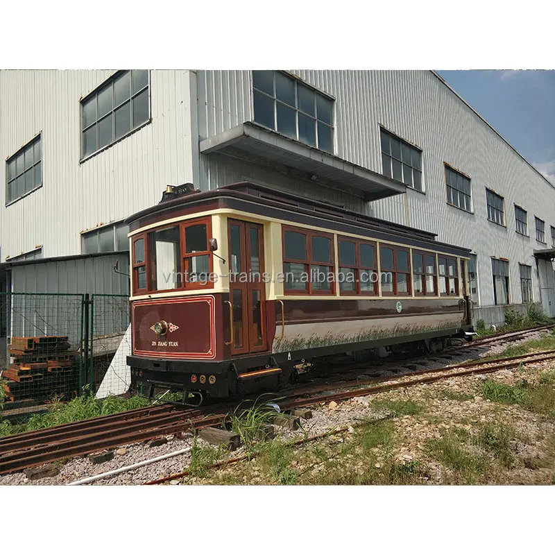 Electric Trackless Train for Children Metal and Fiberglass Amusement Park Toy Outdoor Use