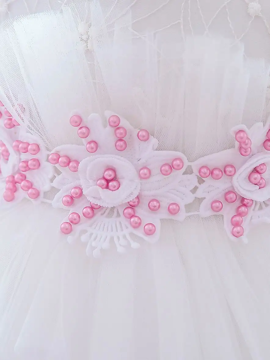 DB10134 DAVE BELLA Summer Baby Girl Princess Clothes Children Birthday Party Wedding Dress Kids Embroidered Boutique Dresses