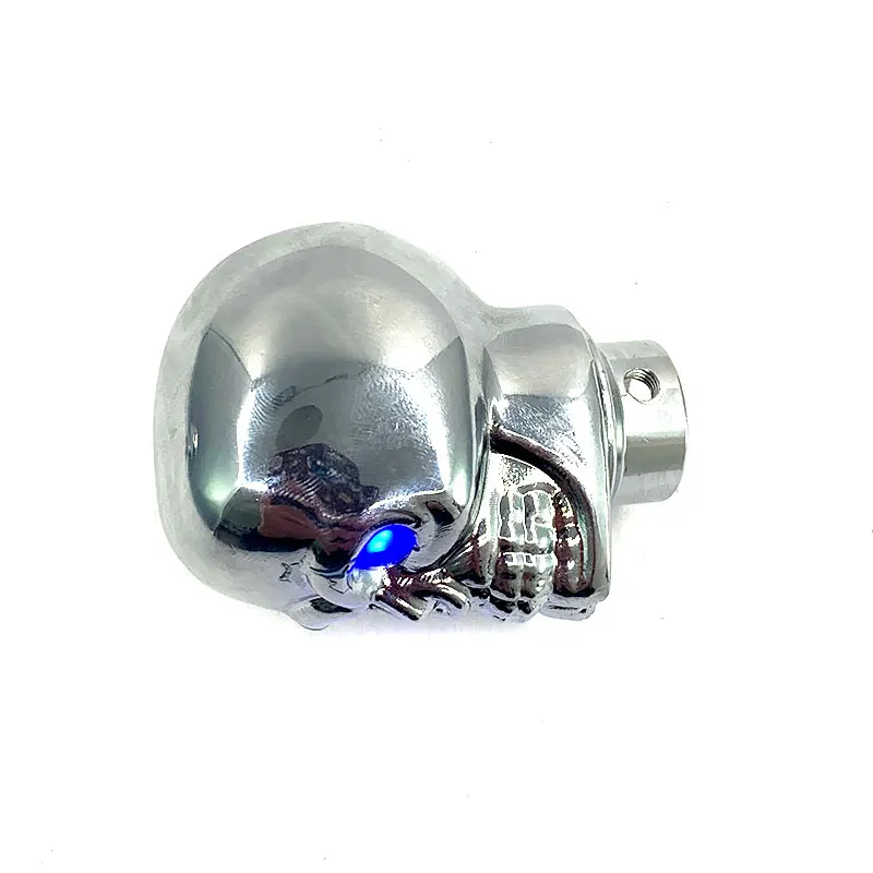 
Blue light led bone head racing car part skull gear shift knob 