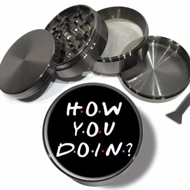 Wholesale Grinders Tobacco Powder Smoking Accessories Metal 4 Parts 2 inch Herb Grinder