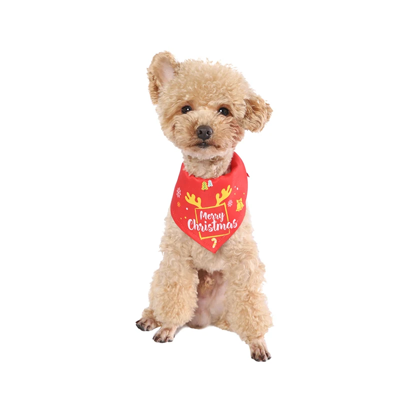 Wholesale Christmas Pet Dog Bandana Personalized Costume Clothes Head Scarf Dog Bow Tie Collar Bandana